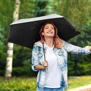 19 Inches Canopy Fully-Automatic Open Super Light Carbon Fiber 3 Fold Straight <b>Umbrella</b> Strong Fiberglass Frame Business Gifts - Product Image 2