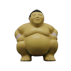 Balle en PU souple anti-stress en forme de sumo, idéale pour promotion ou cadeau, avec impression de logo personnalisée - Product Image 1