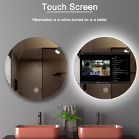 Miroir intelligent Android vertical, miroir magique TV, écran LG, éclairage LED, miroir de maquillage moderne, étanche, écran tactile