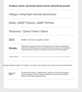 Pannello Acustico in Legno Scanalato HENGJIU, Isolamento Acustico e Resistente al Fuoco <span class=keywords><strong>per</strong></span> Auditorium, Sala Musica, Sala Pianoforte, Scuola, Magazzino - Product Image 5