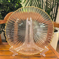 Assiette en verre Murano peinte à la main, de forme irrégulière, créative, ronde, écologique, pour confitures de fruits européennes et plateau à fruits secs