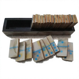 Jeu de dominos double six en bois et résine, fait main, de haute qualité, moderne, pour enfants et adultes - Product Image 6