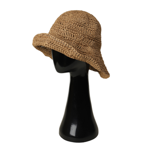 Sombrero de Pescador de Ala Ancha con Lazo, Tejido a Mano, de Poliéster/Algodón para Mujer, Plegable, para Playa, Deportes, Vacaciones y Viajes de Verano - Product Image 1