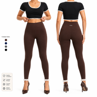 Leggings de yoga taille haute personnalisés pour femme avec bordure en dentelle blanche, pantalon de compression moulant pour l'entraînement, le yoga et le quotidien
