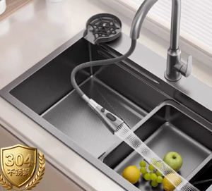 Farmhouse <b>Kitchen</b> Sink Stainless Steel <b>Apron</b> Front Double Bowl Deep Basin - Product Image 3