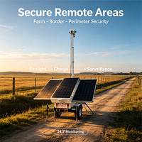 Remorque CCTV solaire personnalisée pour la sécurité des zones éloignées