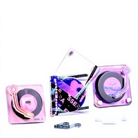 Porte-clés en acrylique NFC avec enregistrement musical, mini album personnalisé pour pendentif périphérique étoile carrée