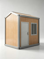 Maison modulaire à panneaux sandwich à toit en pignon et texture bois pour chambre d'hôtes de jardin / lodge de villégiature / dortoir de chantier / kiosque commercial