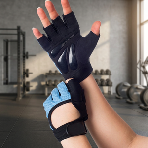 Unisex Leather Half Finger Gym Gloves Breathable Non-Slip for <b>Weight</b> <b>Lifting</b> Bodybuilding CLEARANCE - Product Image 2
