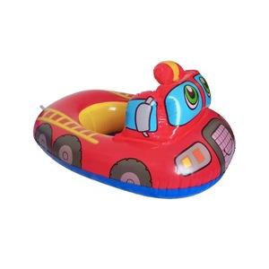 Bateau gonflable pour enfants, bateau de dessin animé, bulldozer de police, avion, jouet aquatique, flotteur de piscine pour nourrissons et tout-petits - Product Image 5
