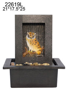 Luce a LED da tavolo per interni fontana per la casa decorativa in resina per esterni ornamenti per il relax in pietra per meditazione da tavolo fontana - Product Image 5