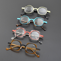 Nouvelles Lunettes de Lecture Rectangulaires Plein Cadre pour Ordinateur, à Motif Géométrique Diamant Coloré Rouge Orange, Vente en Gros et au Détail, Design Original