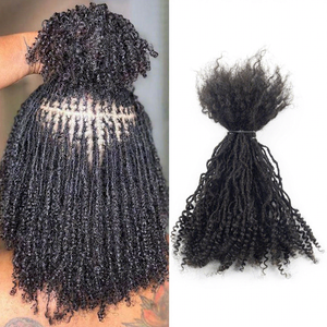 Extensions de cheveux humains bouclés de 0,15 cm, pointes bouclées, pour femmes afro-américaines, cheveux Remy au crochet, 8 pouces, fournisseur en gros de boutique américaine - Product Image 1