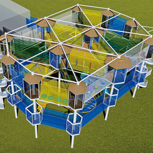 Filet d'escalade pour enfants en plein air en nylon résistant aux UV, tissé à la main, arc-en-ciel, design personnalisé, capacité maximale de 20+ pour la communauté - Product Image 1