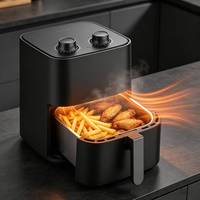 Nueva Freidora de Aire Eléctrica Inteligente 2026 con Pantalla Táctil, Control Digital, Sin Aceite, 3.5L, con 6 Programas Preestablecidos