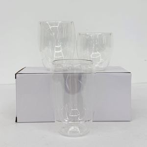 Prix direct usine – Tasses à café en verre à double paroi 8oz, 12oz, 15oz – Gobelets en borosilicate résistant à la chaleur pour paillettes - Product Image 3