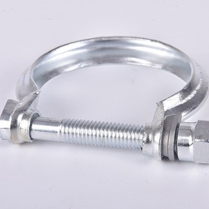 Abrazadera de tubo de acero métrica para silenciador, para maquinaria de construcción, uso general - Product Image 1