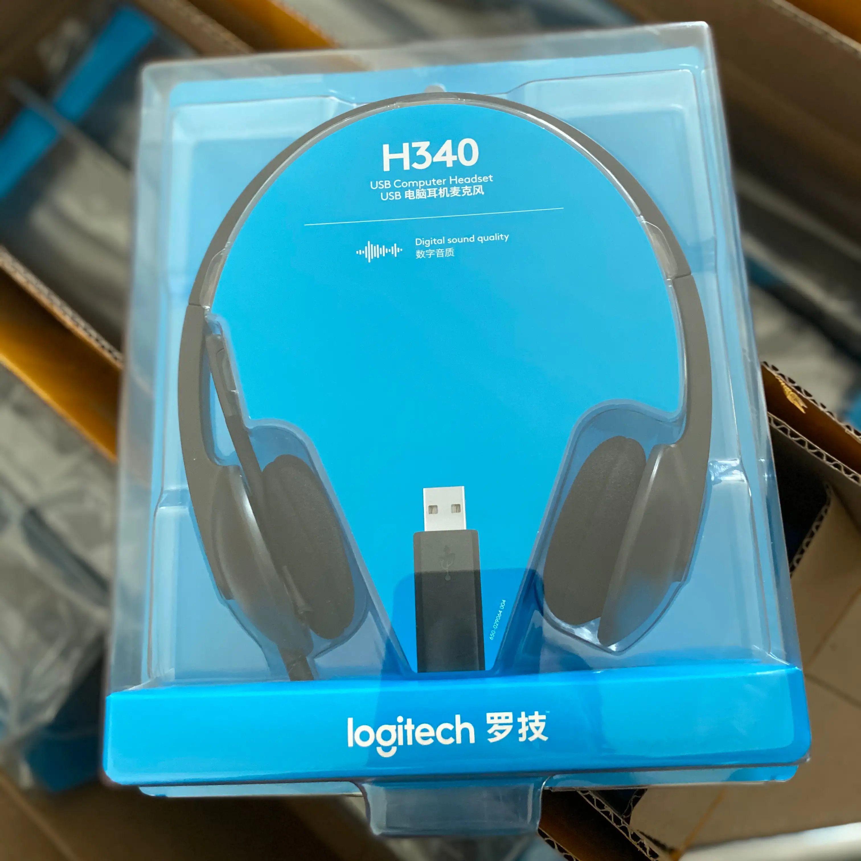 Logitech — casque d'écoute stéréo H340 usb filaire, avec Microphone, pour ordinateur