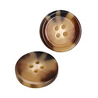 Kancing Resin Bulat 4 Lubang Laris Manis dengan Berbagai Ukuran untuk Aksesoris Pakaian