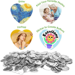 Caliente especial forma de corazón botón Pin insignias Kit brillo botón insignia materia prima - Product Image 4