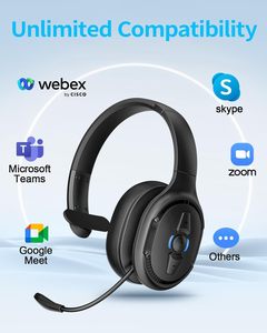 Auriculares inalámbricos NUBWO EH08 con cancelación de ruido inteligente, Bluetooth, y batería de larga duración para llamadas telefónicas y reuniones. - Product Image 3