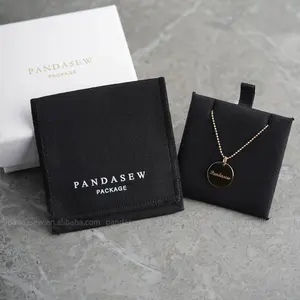 PandaSew Herringbone Algodão Envelope Sacos com Inserção Pad Colar Pulseira Anel Pingente Jóias Bolsa