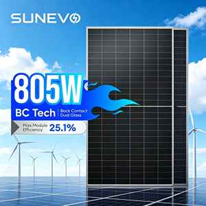Sunevo Quality Guarantee 750w 770w 805w N Type Bifacial Solar Panels Back Contact Modules for <b>Large</b> Industrial Projects B 1 - Product Image 1