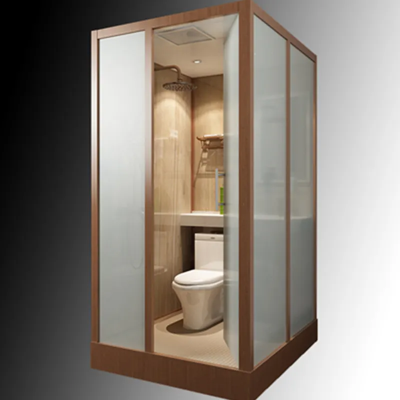 Cuarto de ducha estilo Marco de vidrio Temperatura cómoda Venta caliente Baño modular prefabricado