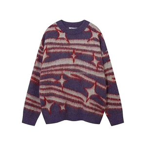 Pull Jacquard Étoilé Homme Femme Automne Hiver Style Décontracté Tendance Street Hip Hop Ample Tricoté - Product Image 3