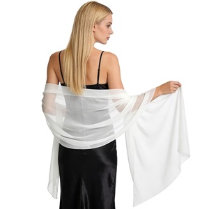Sciarpa/Stola Elegante in Chiffon Trasparente da <span class=keywords><strong>Donna</strong></span>, Leggera Copertura per <span class=keywords><strong>Spalle</strong></span>, Ideale per Abiti da Sposa, da Sera e Occasioni Formali - Product Image 3