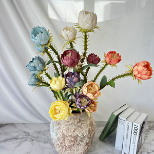 Décorations artificielles de fleurs de dragon en tissu tissé, style européen, pour mariage et décoration intérieure - Product Image 1