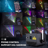 Projecteur laser RVB DMX 5W 35Kpps avec contrôle par application Knight Laser Factory pour clubs et salles de spectacle