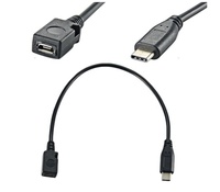 Kabel Data USB 3.1 Tipe C, Kabel Data Betina 5Pin, USB 2.0 Tipe C Male Ke Mikro USB