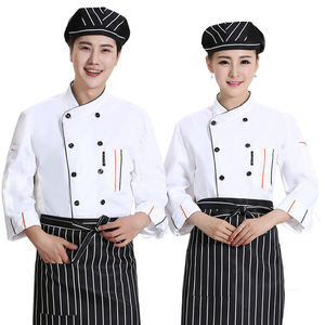 Vêtements de travail pour chef pâtissier occidental Uniforme de vêtements de chef à manches longues en noir pour restaurant et bar - Product Image 2