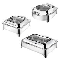 Chauffe-plats électrique en acier inoxydable pour buffet, empilable, pour hôtels et restaurants