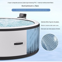 Spa gonflable en PVC personnalisé avec fonction de massage à température constante et piscine à vagues