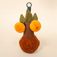 Porte-clés en peluche mini dessin animé mignon personnalisé avec logo UYEAH ODM CPC/EN71, jouet en peluche doux en forme d'arbre, cadeau pour enfants