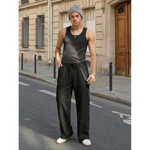 Men's Casual Baggy Pants Wide Leg Breathable <b>Joggers</b> With Pockets Streetwear Travel Pants - Product Image 6