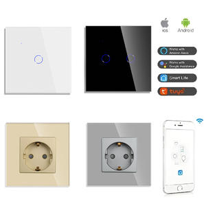 Touchmi nouveau Design Wifi interrupteur tactile mural intelligent et prise allemande pour commutateur de panneau de verre Zigbee à la maison - Product Image 1