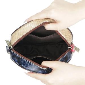 Sac bandoulière rond AndoBag, tendance rétro, en cuir véritable, bicolore, sac à main, sac de travail quotidien pour femmes 1902 - Product Image 5