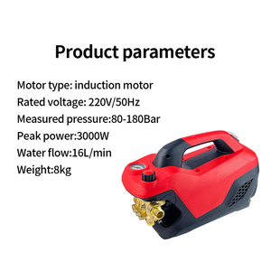 Hidrolavadora Eléctrica Multifuncional de 3000w y 180 bar, Limpiadora de Alta Presión Económica - Product Image 6
