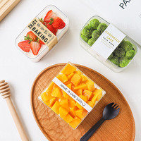 Vente en gros de gâteau au son de bois de fruits personnalisés Boîte transparente de mille couches pour dessert occidental