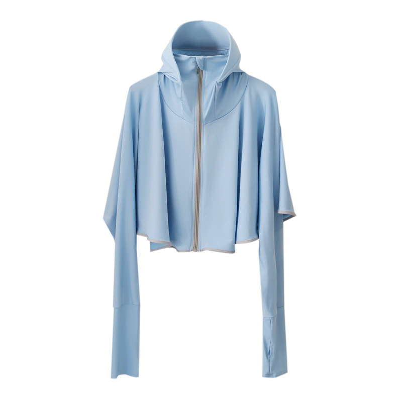 Новинка 2021, женская одежда для защиты от солнца, летняя дышащая куртка с капюшоном из вискозы с защитой от ультрафиолета и длинными рукавами