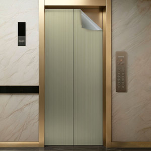 Pellicola Decorativa Adesiva in PVC Spesso e Morbido, Effetto Metallo Opaco Spazzolato, per Porte di Ascensori, Frigoriferi e Armadi - Product Image 3