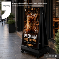 Écran d'affichage numérique portable LCD double face haute luminosité de 55 pouces pour la publicité en détail