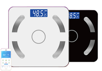Balance sans fil Bluetooth Body Fat LED Digital noir blanc Smart Weight Body Composition Analyzer Bathroom Scales