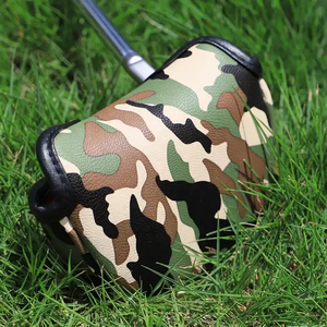 Housse de <span class=keywords><strong>putter</strong></span> demi-mallette en cuir PU camouflage vert pour club de golf, personnalisée OEM, avec fermeture magnétique, pour tête de club de golf, motif camouflage - Product Image 5