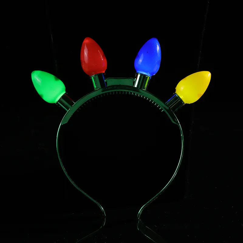 Wholesale Christmas decorations hair hoop Party Glowing Supplies LED Flashing Lighted Headband For Kids and Adults