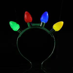 Großhandel Weihnachts dekorationen Haar bügel Party Glowing Supplies LED blinkend beleuchtetes Stirnband für Kinder und Erwachsene