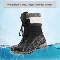 Bottes de neige pour femmes YL3758, prix de gros personnalisé, pas cher, mi-mollet, antidérapantes, chaudes, imperméables, coque en TPR, automne/hiver